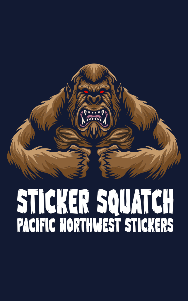 Sticker Squatch Pacific Northwest Stickers