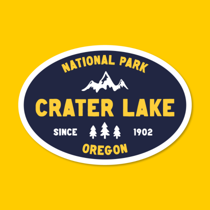 crater lake national park sticker