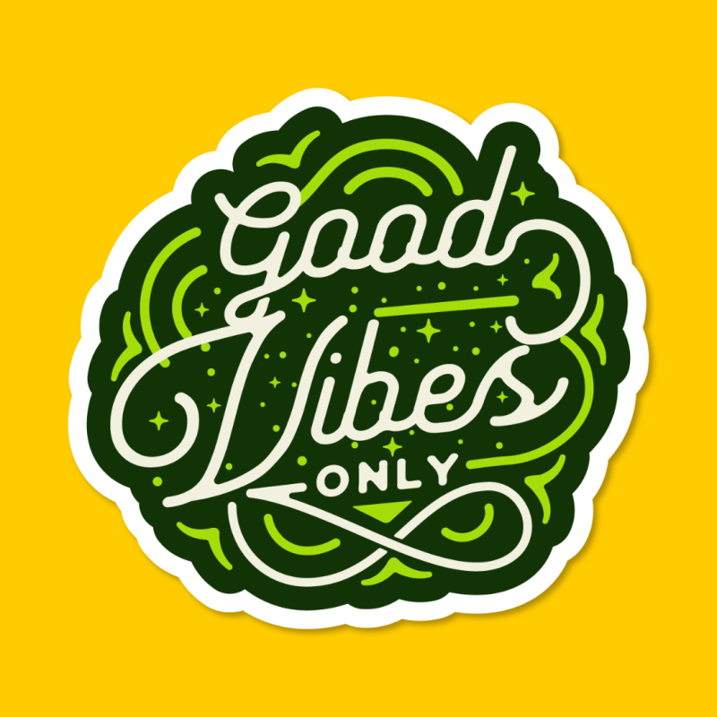 good vibes sticker