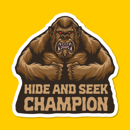 bigfoot hide and seek champion sticker