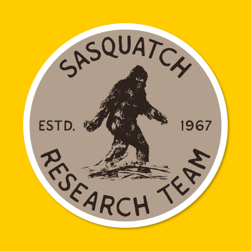 sasquatch research team sticker