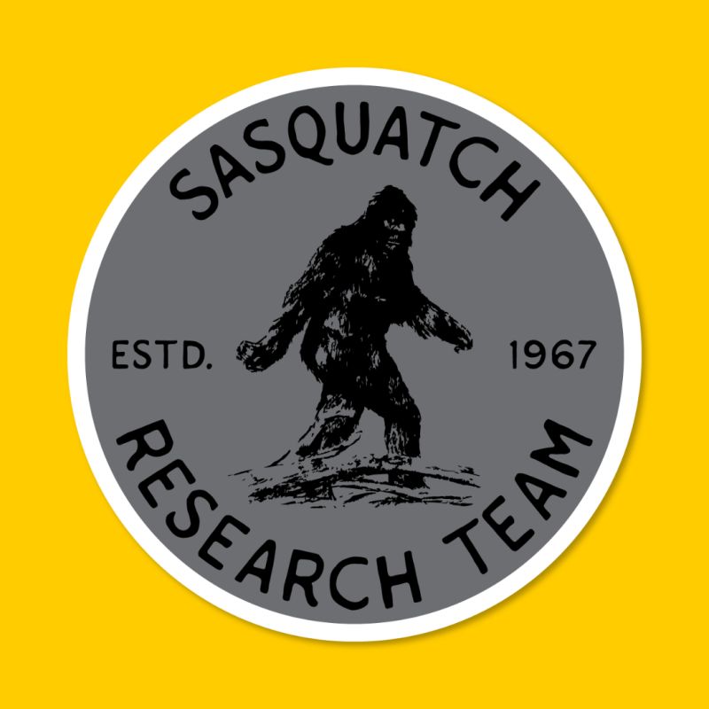 sasquatch research team sticker