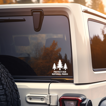 PROTECT OUR NATIONAL PARKS STICKER PERMANENT VINYL PACIFIC NORTHWEST