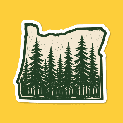 Oregon forest sticker