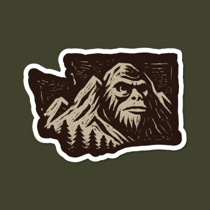 sticker squatch, pacific northwest, pacific northwest sticker, pnw, pnw vibes,