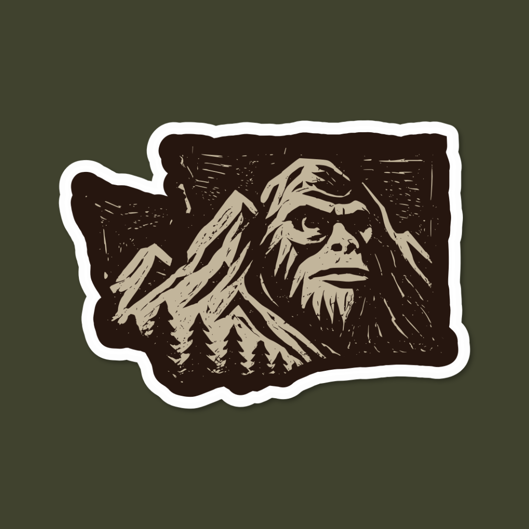 sticker squatch, pacific northwest, pacific northwest sticker, pnw, pnw vibes,