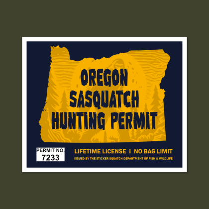 sticker squatch, pacific northwest, pacific northwest sticker, pnw, pnw vibes,