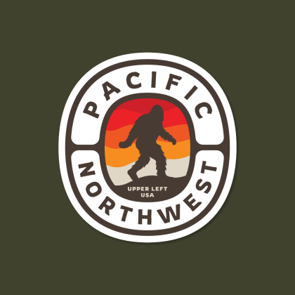 sticker squatch, pacific northwest, pacific northwest sticker, pnw, pnw vibes,