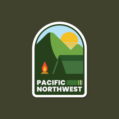 sticker squatch, pacific northwest, pacific northwest sticker, pnw, pnw vibes,