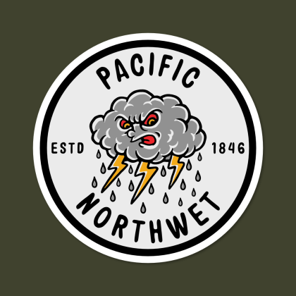 sticker squatch, pacific northwest, pacific northwest sticker, pnw, pnw vibes,