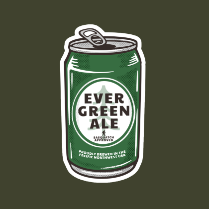 Evergreen Ale Pacific Northwest Sticker